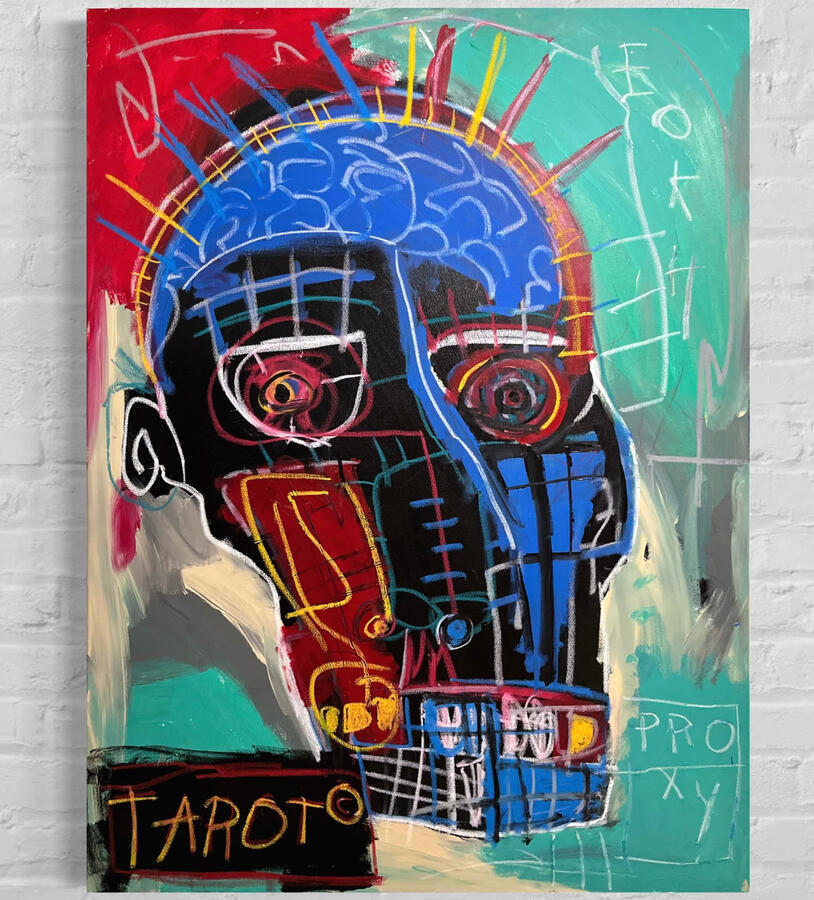 TAROT PROXY acrylic and oil pastel 36x48in.