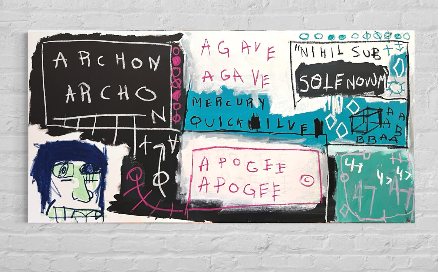 APOGEE acrylic and oil pastel 48x24in.