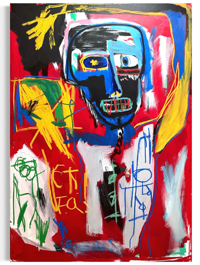 VISAGE acrylic and oil pastel 30x40in.
