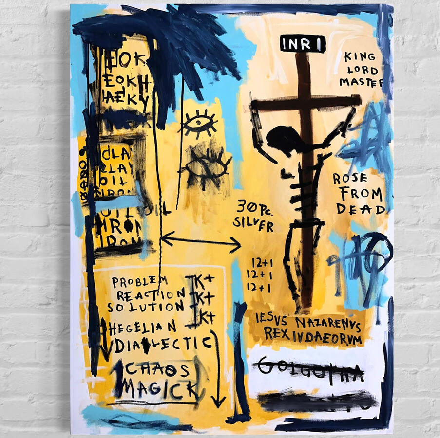 GOLGOTHA Acrylic and oil pastel 36x48